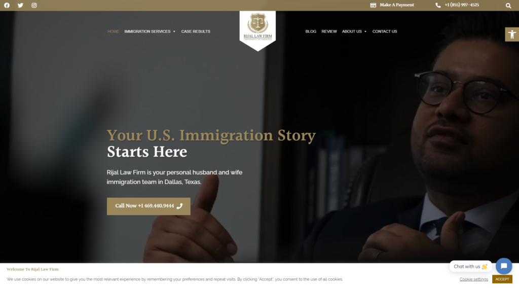A law firm website designed for user experience - actual client